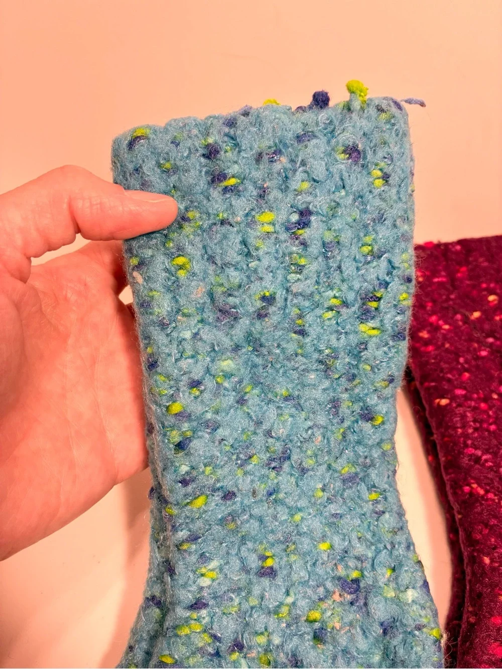 3 Pair Y2K Thick Cozy Confetti Knit Crew Socks Women’s S/M